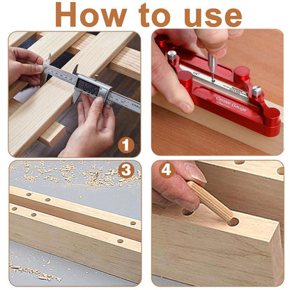Precision Wood Marking Tool | Stainless Steel Centering Aid