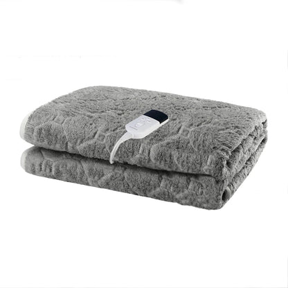 Electric Heating Blanket | Dual-Layered Flannel Throw with Timer & Overheat Protection | 220V, 150 × 75 cm