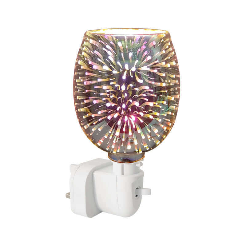 Small Night Light with 3D Glass Design for Aromatherapy Wax Melts