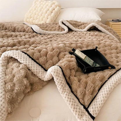 Thick Reversible Coral Fleece Blanket