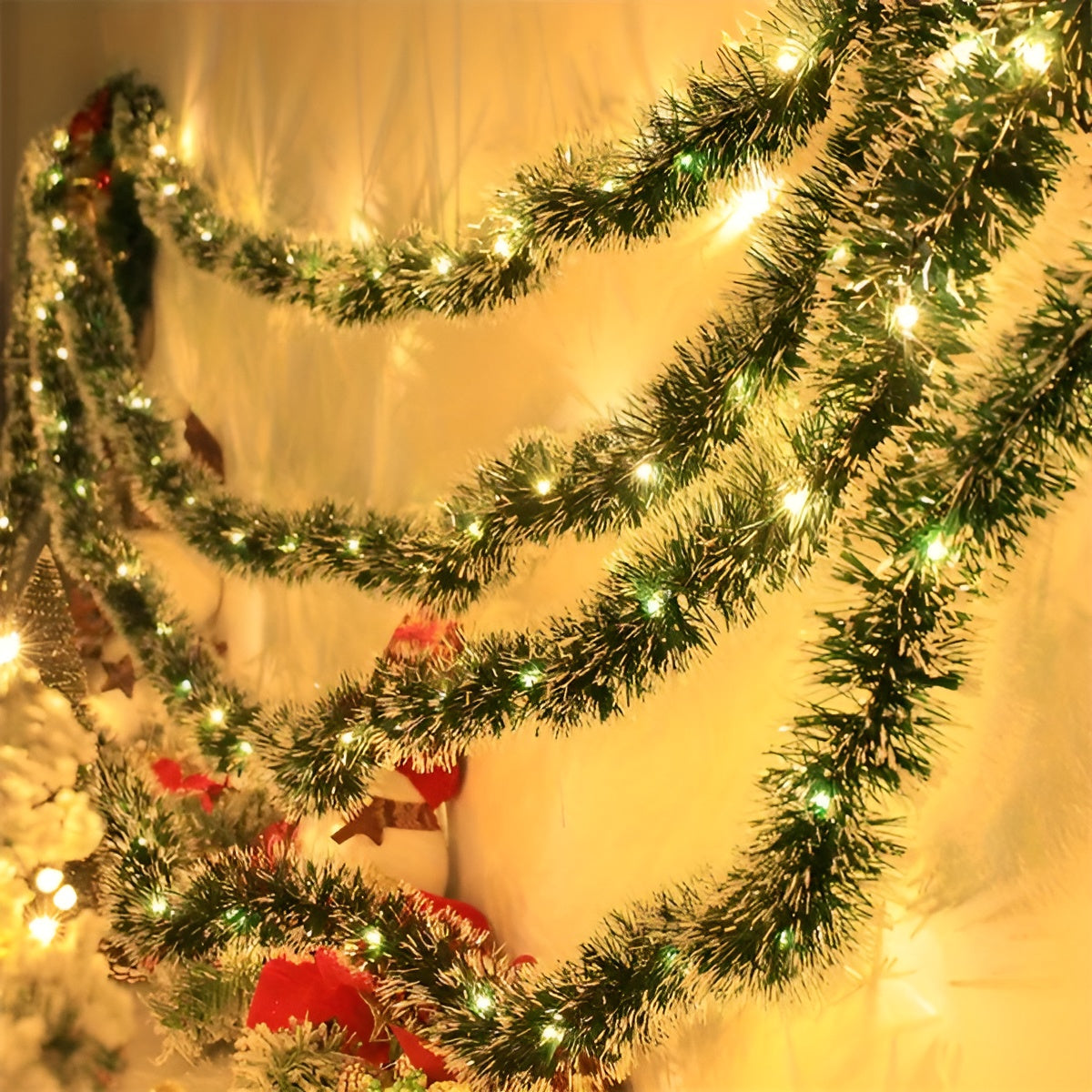 Warm White LED String Lights Set of 2 | Battery Operated & Flexible | Indoor and Outdoor Use
