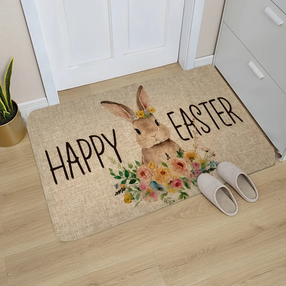 Easter Bunny Door Mat | Stain-Resistant & Non-Slip | 40x60–60x90 cm
