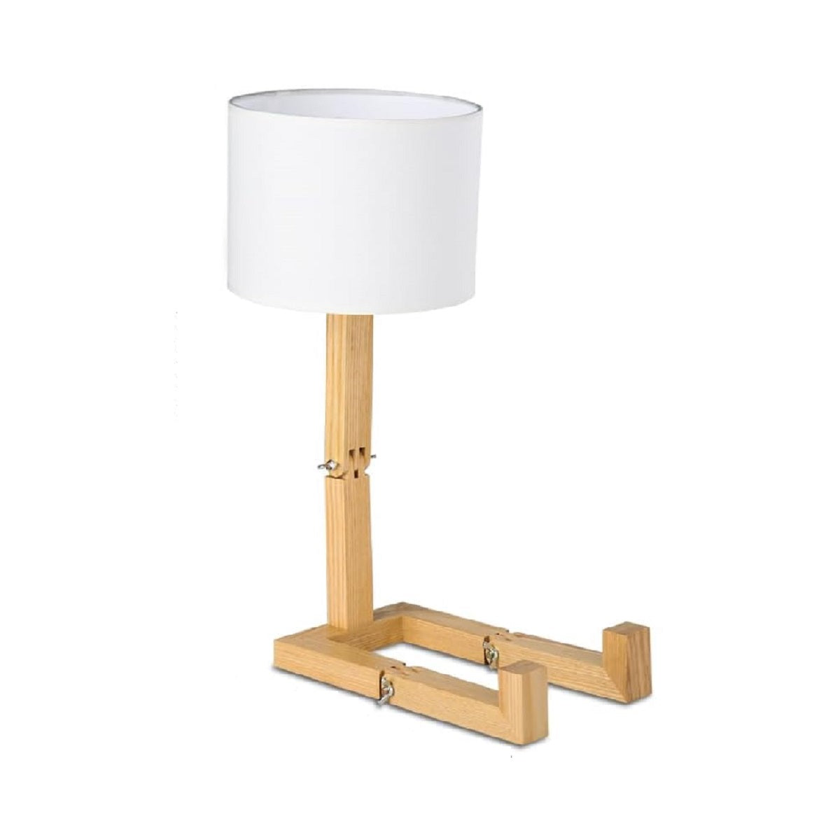 Wooden Table Lamp in Robot Design