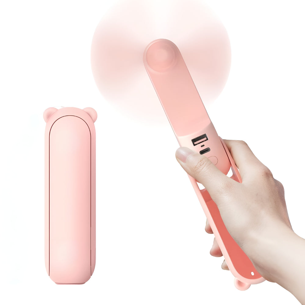 Compact USB Rechargeable Handheld Fan with Folding Design