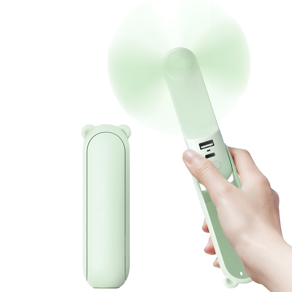 Compact USB Rechargeable Handheld Fan with Folding Design