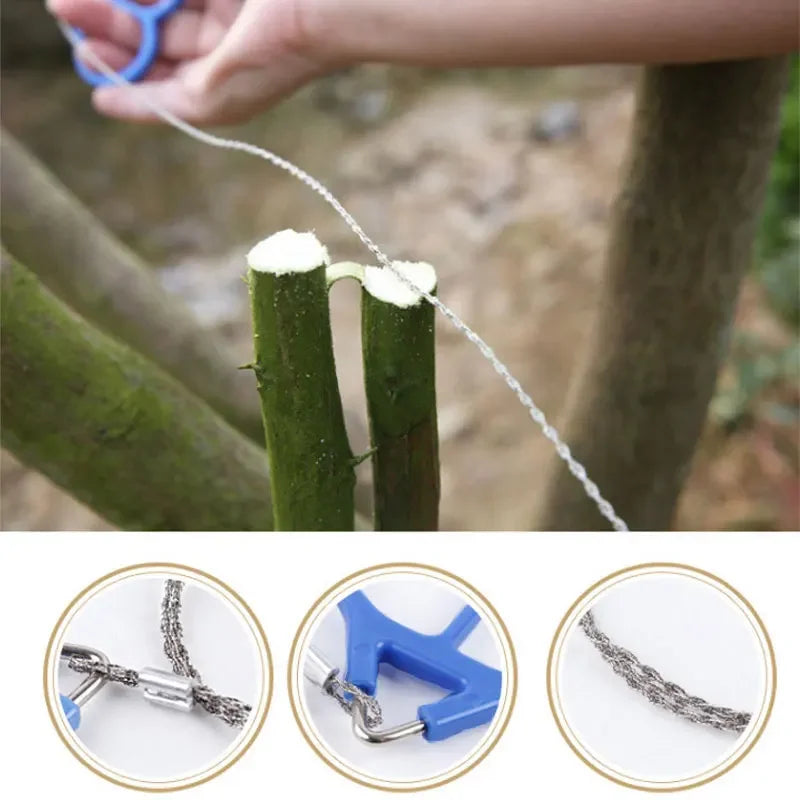 Lightweight Wire Saw for Effortless Outdoor Branch Cutting