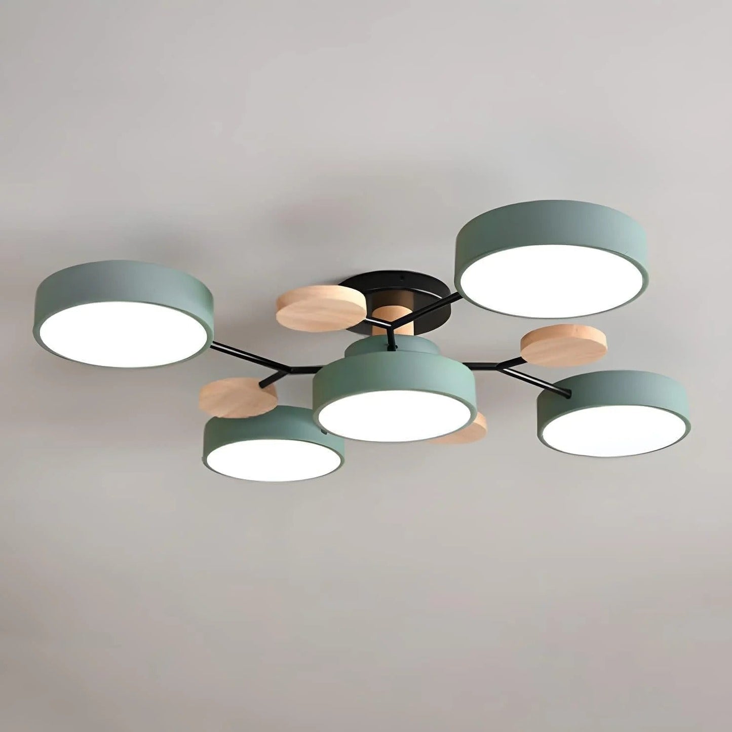 Contemporary LED Flush Mount Ceiling Fixture - Modern Bright Light