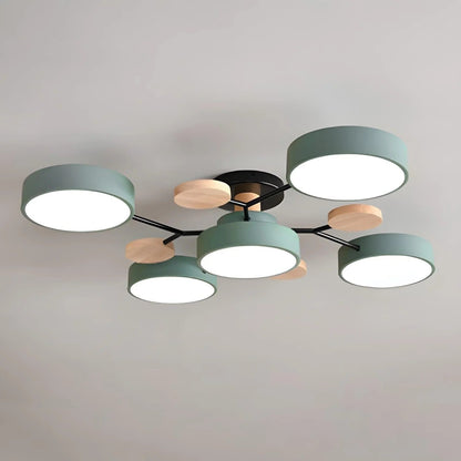 Contemporary LED Flush Mount Ceiling Fixture - Modern Bright Light