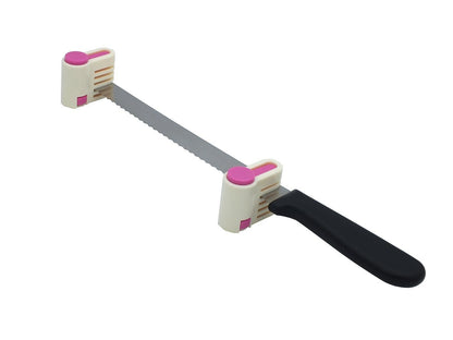 Set of 2 Cake Layer Slicers with Knife Clamps