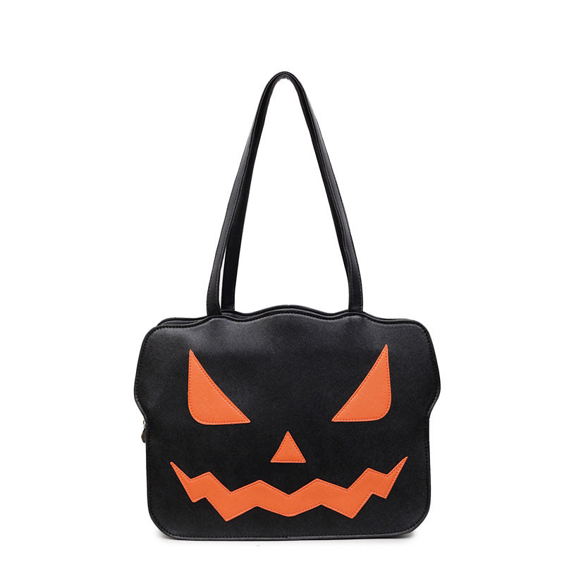 Halloween Shoulder Bag – Messenger Style in Black and Orange Design