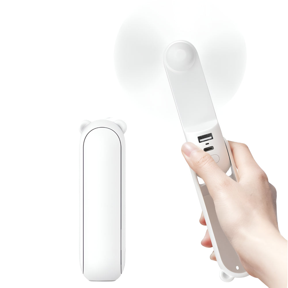 Compact USB Rechargeable Handheld Fan with Folding Design