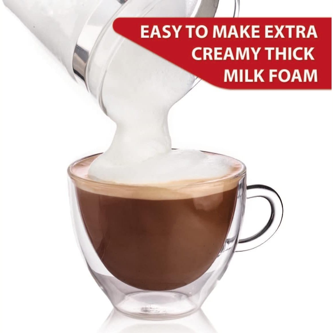 CreamyFroth Pro | Electric Milk Frother & Heater for All Uses