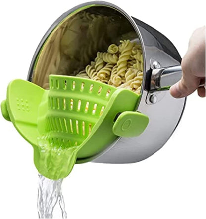 Clip-On Silicone Strainer for Easy Draining