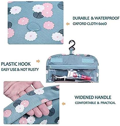 Water-Resistant Toiletry Bag for Travel with Hanging Hook