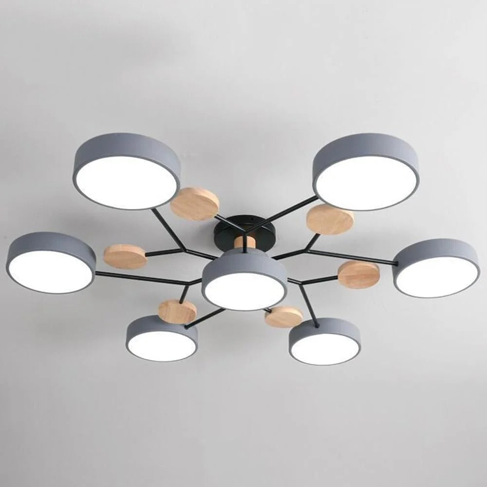 Contemporary LED Flush Mount Ceiling Fixture - Modern Bright Light
