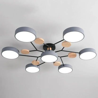 Contemporary LED Flush Mount Ceiling Fixture - Modern Bright Light