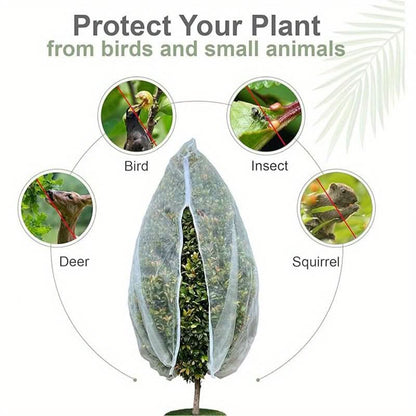 Breathable Mesh Bags with Drawstring for Fruit Tree Protection