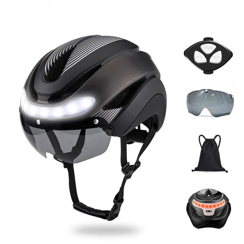 Smart LED Bicycle Helmet with Turn Signals and Triple Layer Safety