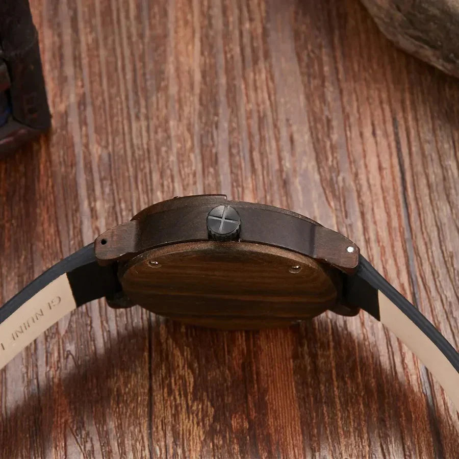Wooden Watches with Leather Strap
