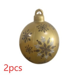 60cm Inflatable Outdoor Christmas Ball – Weatherproof PVC Decoration