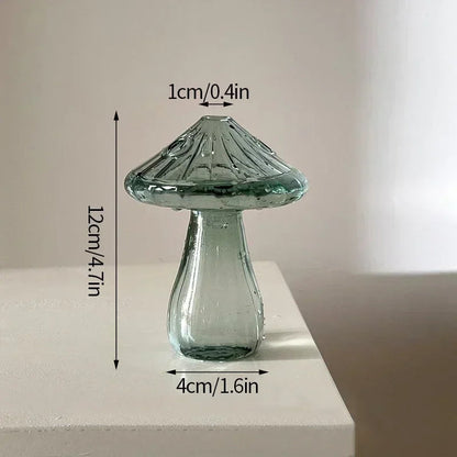 Mushroom-Shaped Glass Vase for Hydroponics | Decorative Table Terrarium