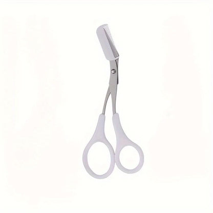 Mini Trimmer with Comb and Scissors for Eyebrow Grooming