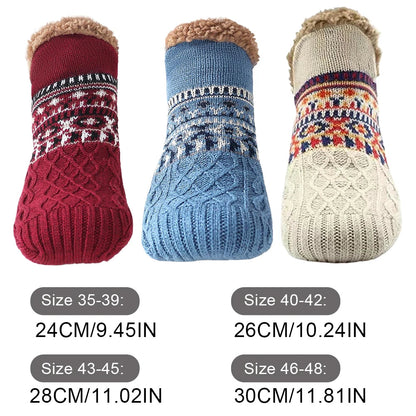 Thermal Winter House Socks | Non-Slip, Cozy Design for Men & Women | Thickly Lined, Extra Warm | Soft, Non-Slip Bed Socks for Home & Holiday