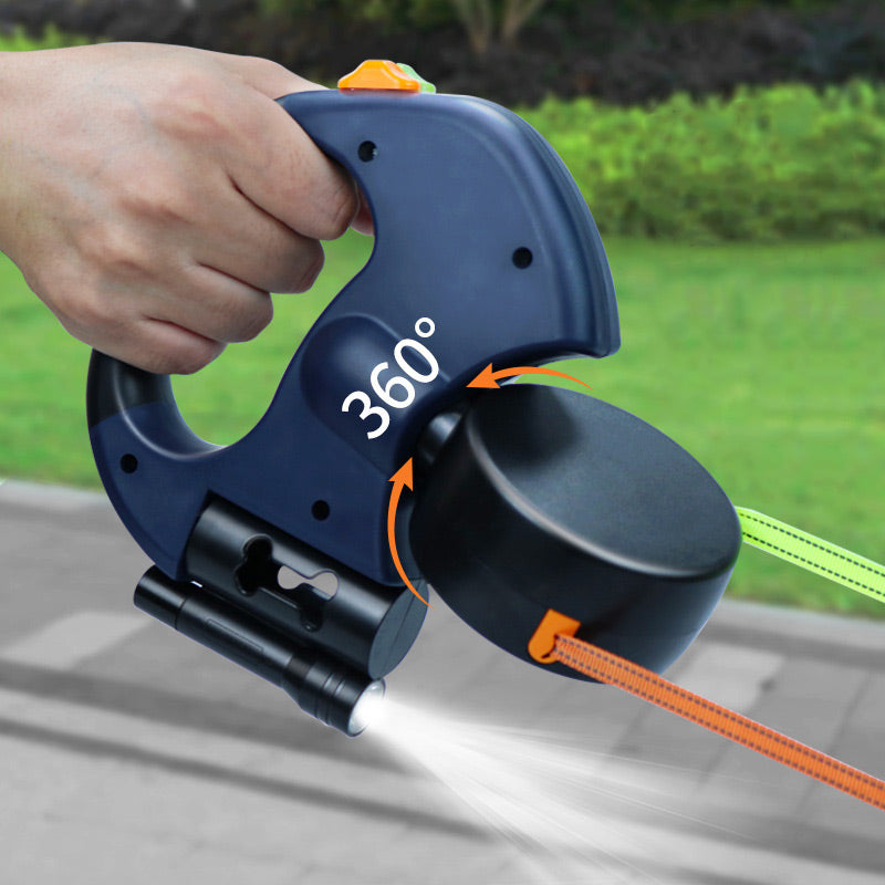 Tangle-Free Control for Safe Night Walks with Your Dog