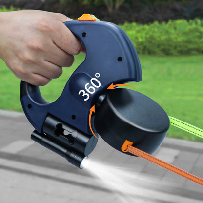 Tangle-Free Control for Safe Night Walks with Your Dog
