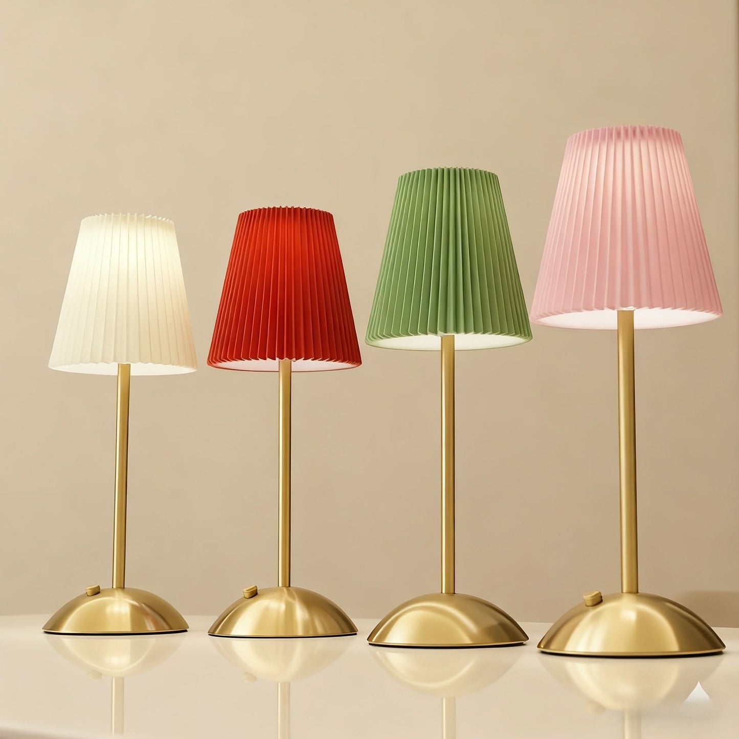 Rechargeable Accent Lamp with Ruffled Design