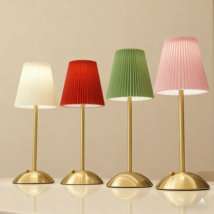 Rechargeable Accent Lamp with Ruffled Design