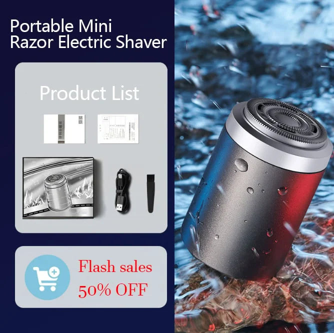 Compact Electric Shaver for Smooth Skin on the Go