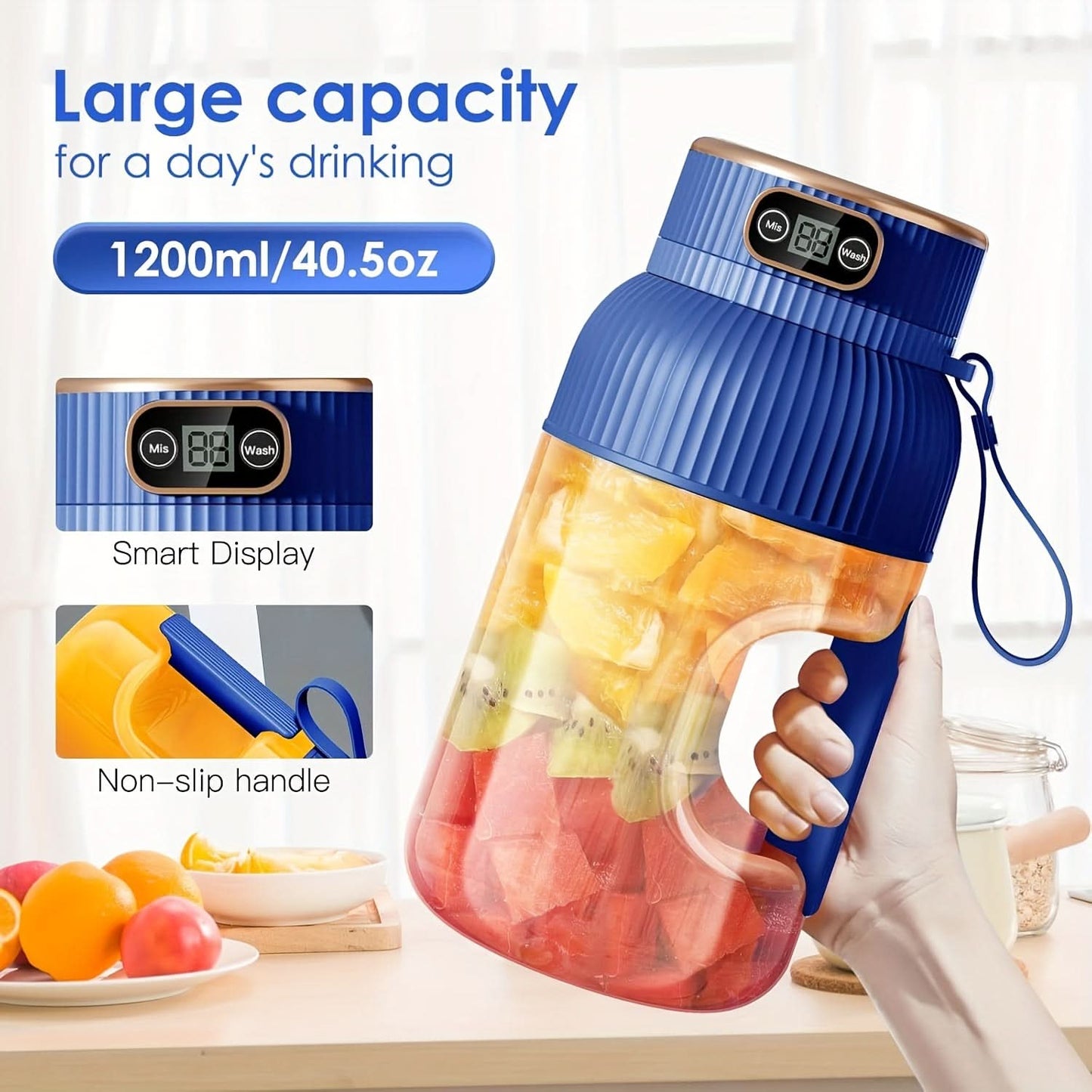 Portable Blender for Fresh Juices – Upgraded Juicer Machine