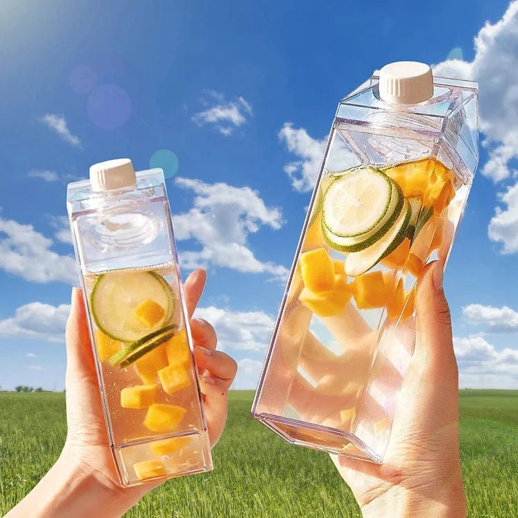 Milk Carton Style Water Bottle – AquaVista | 100% Leak-Proof, BPA-Free