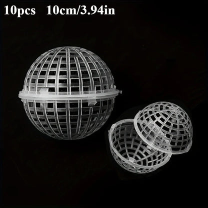 Contemporary Hanging Moss Ball | Plastic with Drainage Hole | Orchid and Fern Accessory | Indoor and Outdoor Use
