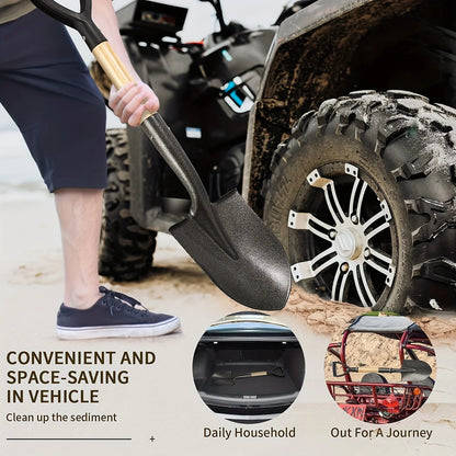 Folding Shovel 50.5 cm | Rustproof & Waterproof with Manganese Frame