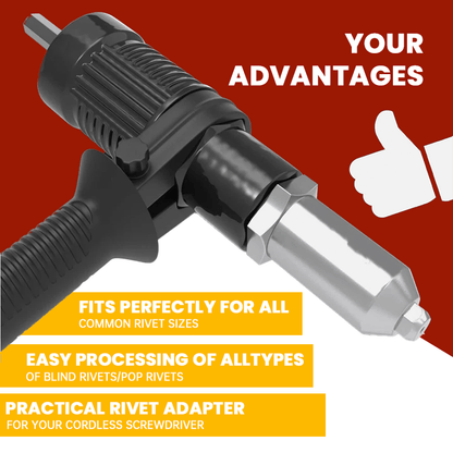 Transform Your Drill: 14mm Hex Rivet Adapter for Effortless Work