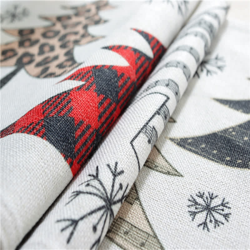 Christmas Tree and Snowflake Table Runner - Winter Lane Decor [Last Day Discount]