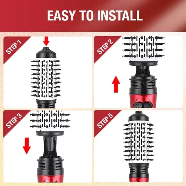 All-in-One Styling Brush for Effortless Volume and Shine