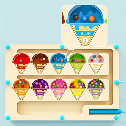 Magnetic Ice Maze Puzzle - Colorful Educational Toy for Kids 3+