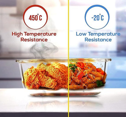 Borosilicate Glass Lunchbox - Bento Style Container
