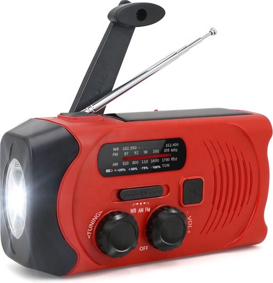 EcoSmart Emergency Weather Radio with Hand Crank and Solar Power
