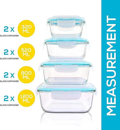 Borosilicate Glass Lunchbox - Bento Style Container