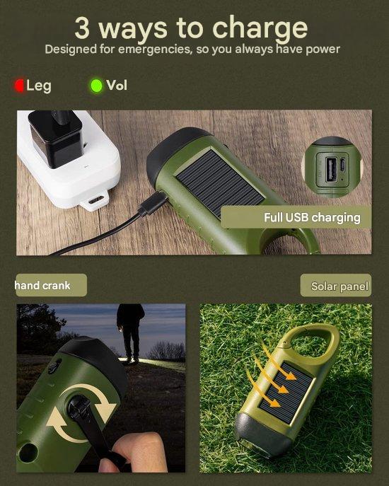 15-in-1 Outdoor and Emergency Survival Kit with Solar Light and Tools - Compact and Waterproof