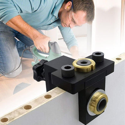 Adjustable 3-in-1 Woodworking Drill Locator Punching Tool