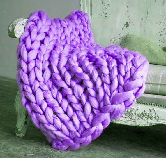 Cozy Thick Knit Throw Blanket