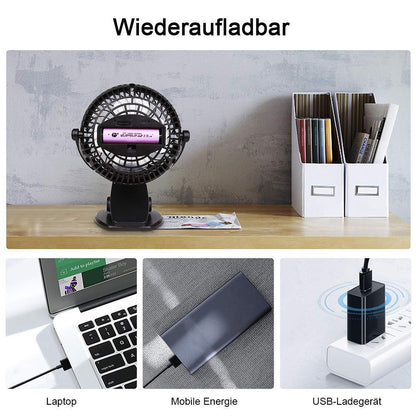 Rechargeable Lithium-Ion Fan - Portable 360° Design
