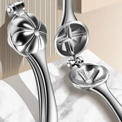 Stainless Steel Nut Cracker with Cross Blade and Shelling Aid