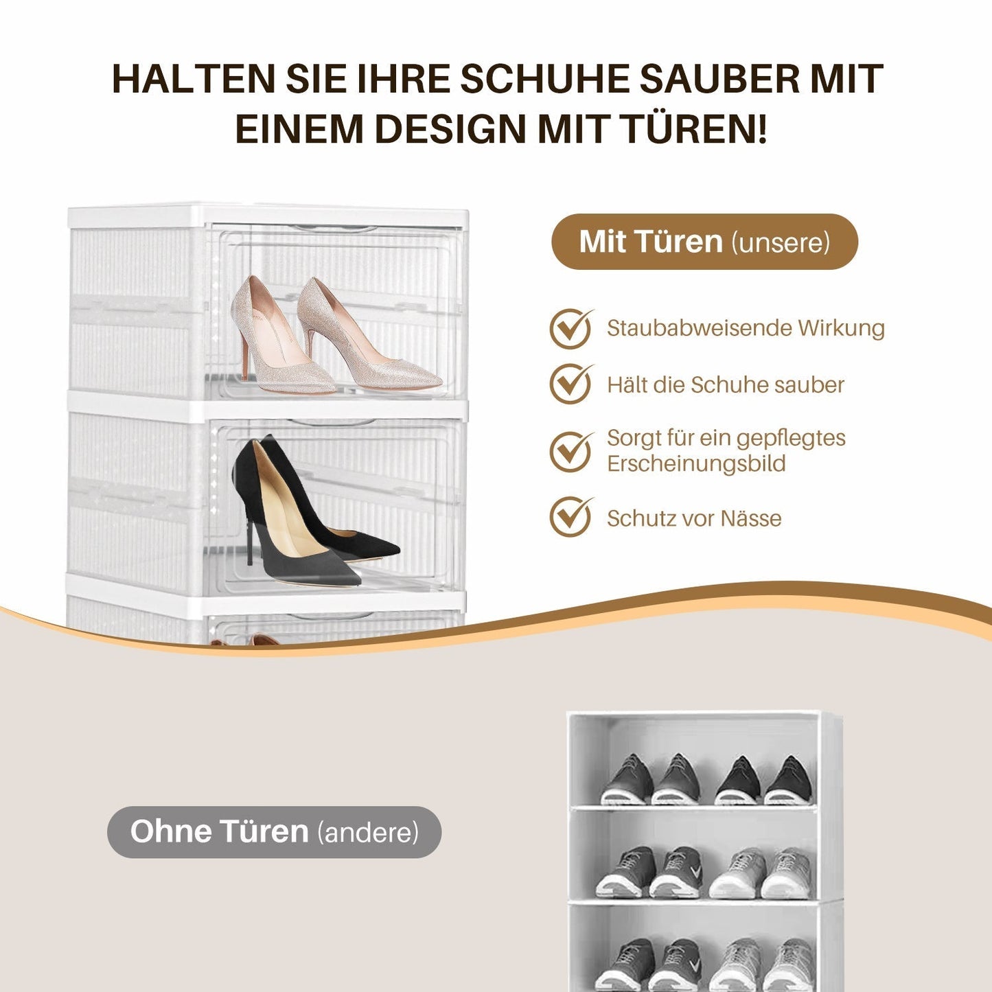 Stackable Storage Boxes for Shoes – 6 Layer Organizer