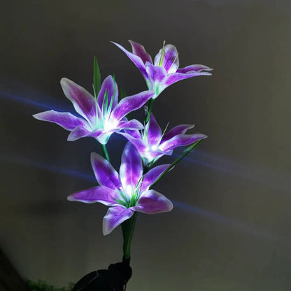 Solar LED Flower Lights – Color Changing Garden Stakes for Outdoors